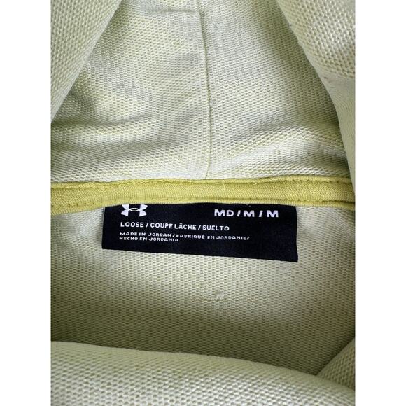 Under Armor Sweatshirt Women Medium Lime Green Sweater Loose Fit Funnel Neck - Picture 3 of 8
